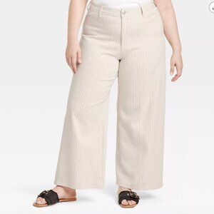 NWT High Rise Sailor Wide Leg Pant Pinstripe